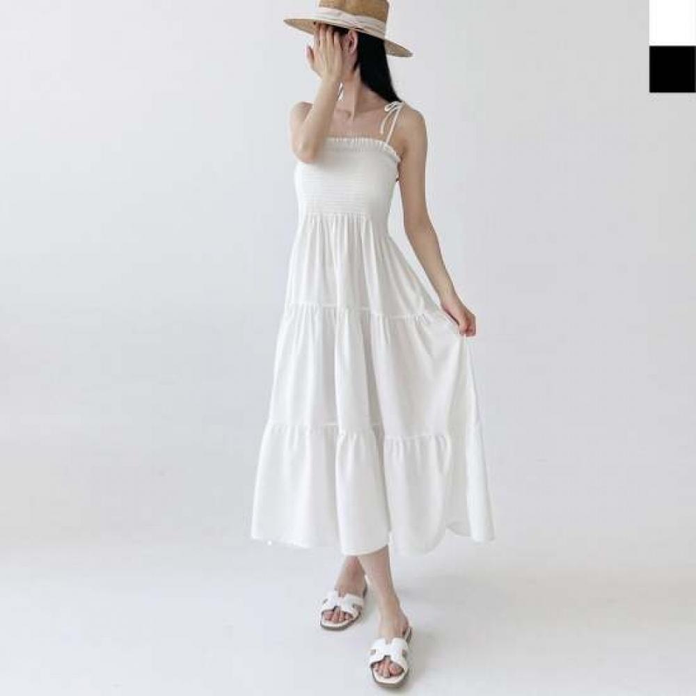 Shop Women S Smock Banding Strap dreSS Vacation Look Cancan Long dreSS Won Wdr