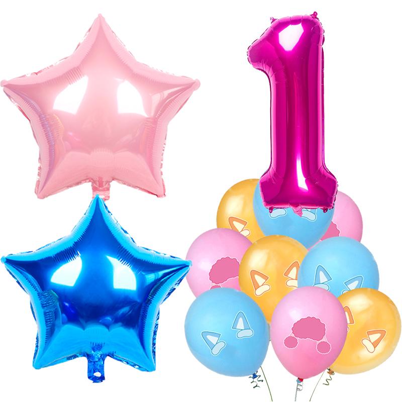 Cartoon Blue Dog Birthday Party Decoration Pink Dog Disposable Tablecloth Cup Bingo plate Baby Shower Kids Favors Party Supplies