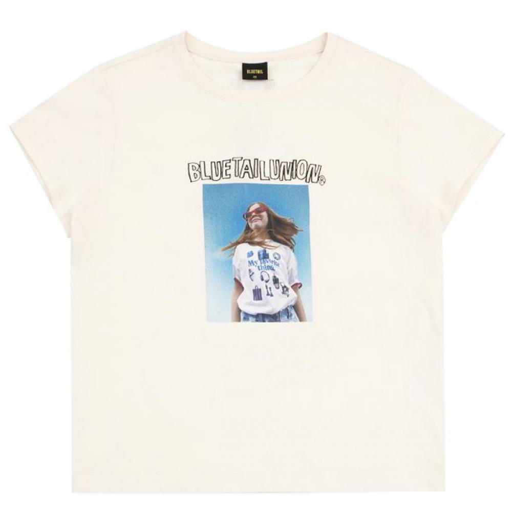 BlueTail LighT Pink Selfina PrinT ShorT Sleeve T shirT azb2Ts02lp