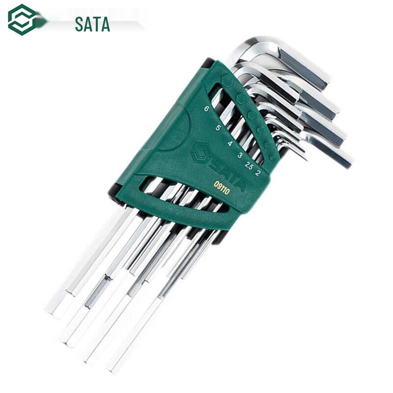 SATA 10-Piece Industrial Metric Long Hex Key Set