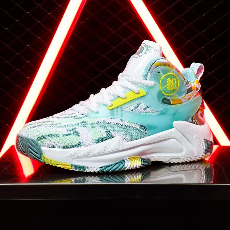 Men's Trend Air Cushion Basketball Shoes with Shock Absorption and High-quality Sports Shoes for Running