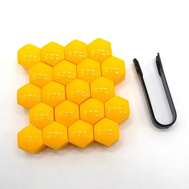 20 Pcs Car Wheel Nut Caps Protection Anti-Rust Auto Hub Car Tire Screw Caps Nut Bolt Covers Caps Exterior Decoration 17/19/21 mm