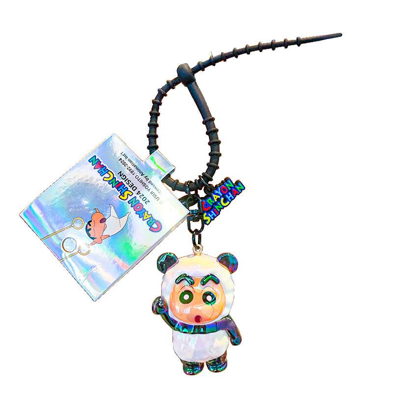 Adorable Crayon Shin-chan Pvc Alloy Keychain Cute Cartoon Pendant For Gifts And Accessories