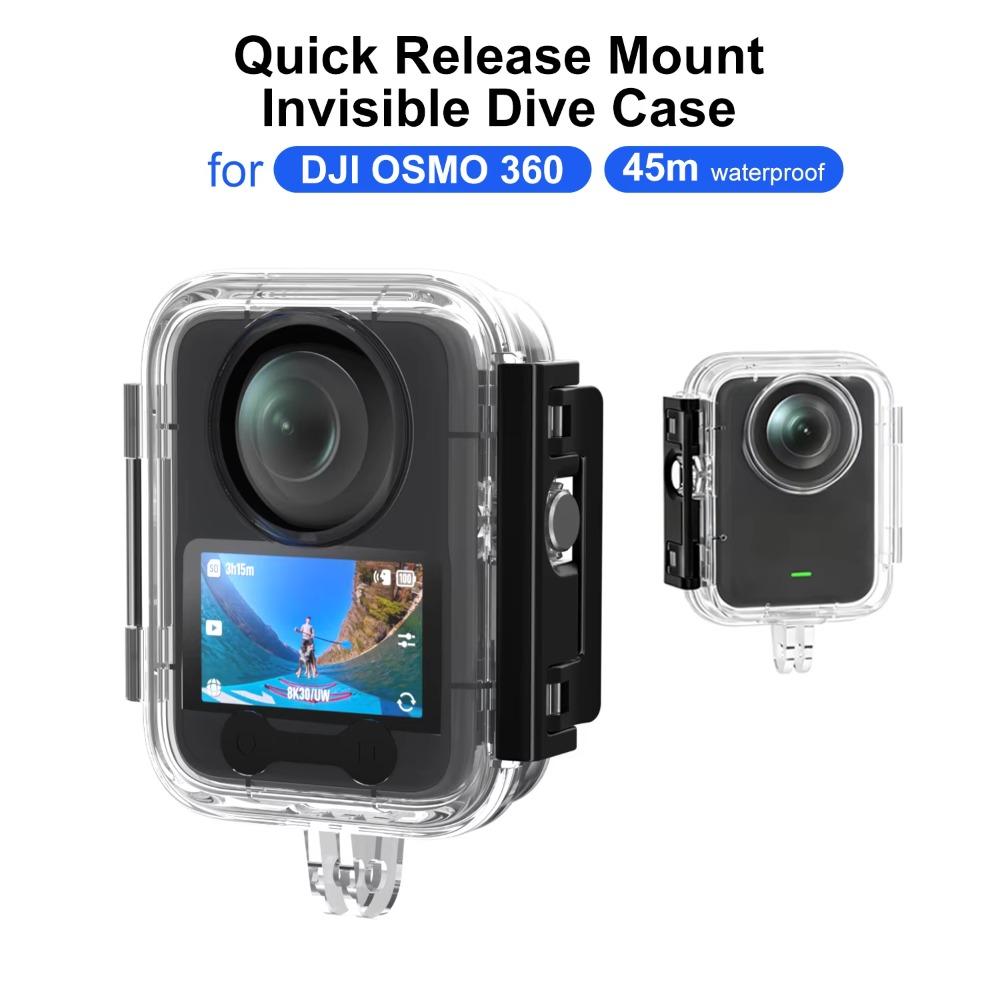 45M/144FT Invisible Diving Case Hard Housing Cover for DJI Osmo 360 Action Camera Accessories