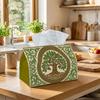 1pc Celtic Myth Tissue Box | Multi-functional Napkin Dispenser, Two Sizes Available Suitable for Home, Parties, Car Decoration Tree Of Life Knotwork -