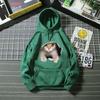 2025 autumn and winter printed hooded sweater American printed casual versatile velvet thickened trendy jacket