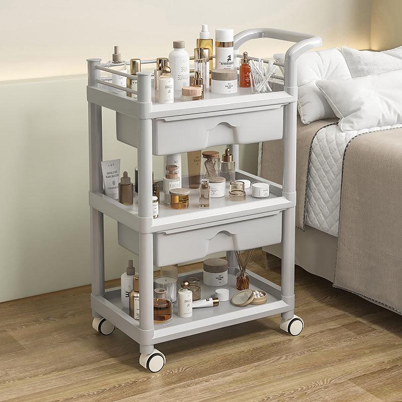 Mehrschichtiger Beauty-Salon- und Pflegewagen mit Schublade