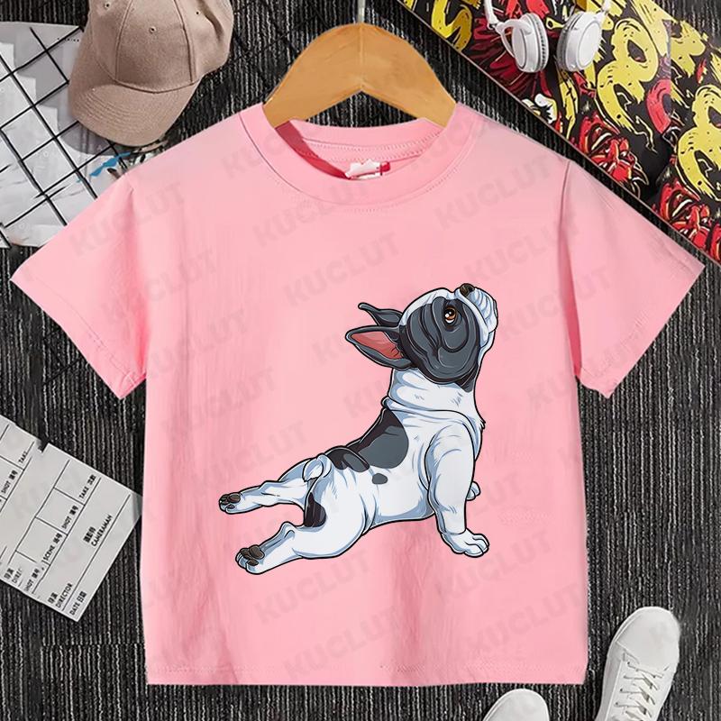 Sommer Kinder Top Corgi Print Kinder Kurzarm T-Shirt Mädchen Geburtstags T-Shirts Jungen Kleidung Lässiges O-Ausschnitt Shirt für Kind