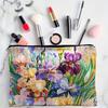 Yousheng Cosmetic Storage Bag, Thickened Canvas Pouch, with Smooth Zipper Large Capacity Stationery Organizer, Oil Painting Print Cosmetic Pouch