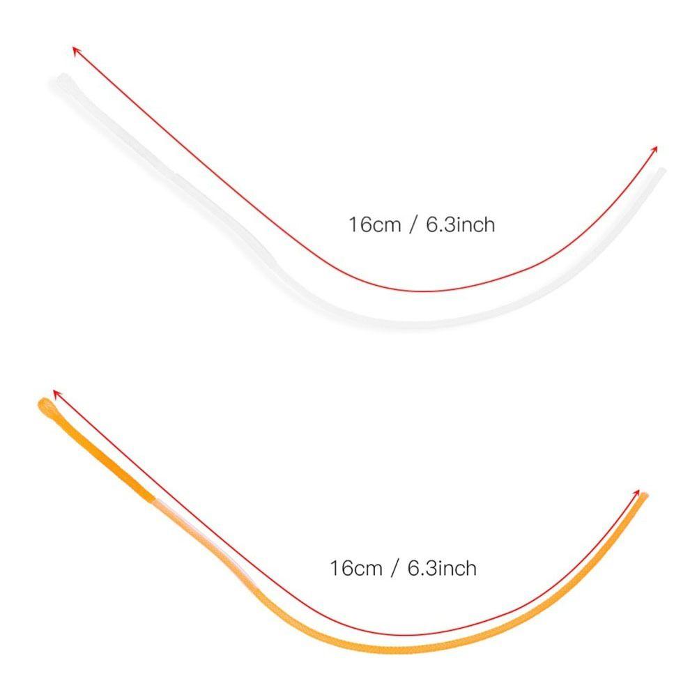 10PCS Durable 30/50LB Fishing Loops Connector Nylon Yellow and White Fly Loop Line 16cm Braided Fly Loop Fly Fishing