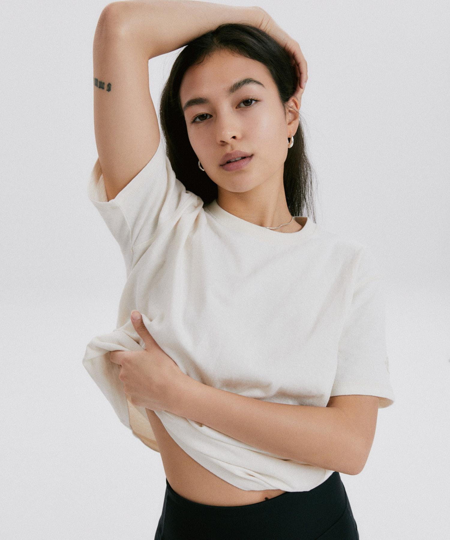 Editable Scenario Repeat Short Sleeve T-Shirt Ivory