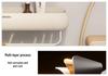 Wall-Mounted Punch-Free Bathroom Shelf for Toiletries and Vanity Storage