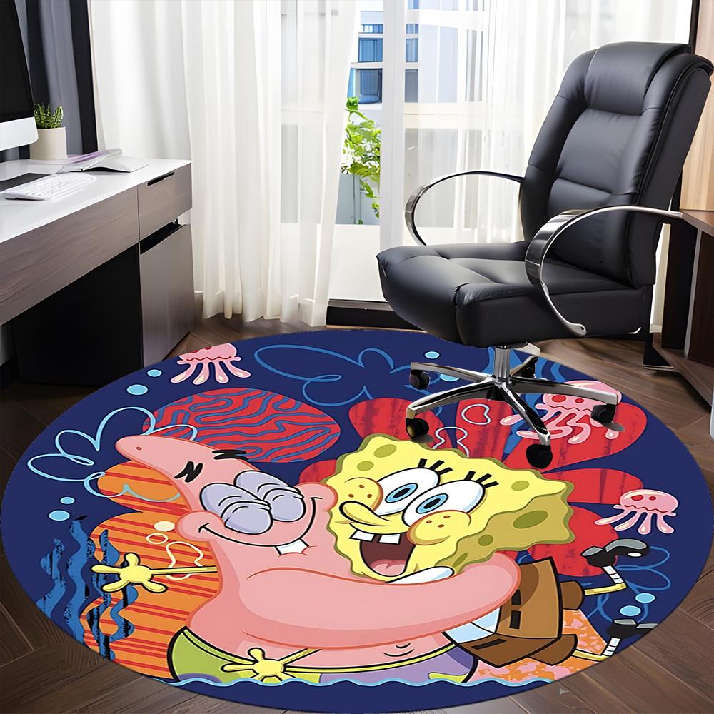 1 stuks SpongeBob Patrick Kantoor Ronde Vloerkleed, Onder Kantoorbureaus Slaapkamer Woonkamer Huisdecoratie  a1022245
