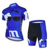 Summer Cartoon Fun Bean M Bean Team Edition Mountain Cycling Suit Men'S And Women'S Short Sleeve Suit Strap Shorts Riding