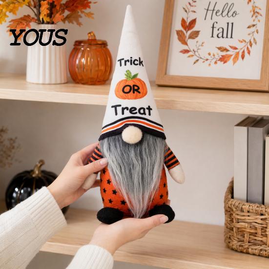 Indoor Halloween Decor Gnome Decor, Rudolph Faceless Doll Figurine for Shelf Table, Spooky Hanging Ornaments Cute Ornament Party Home, Trick or