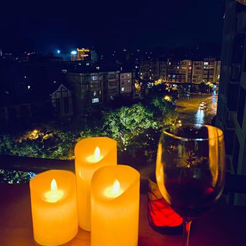 Rechargeable LED Candle Lights with Remote Control for Weddings, Birthdays, and Romantic Proposals