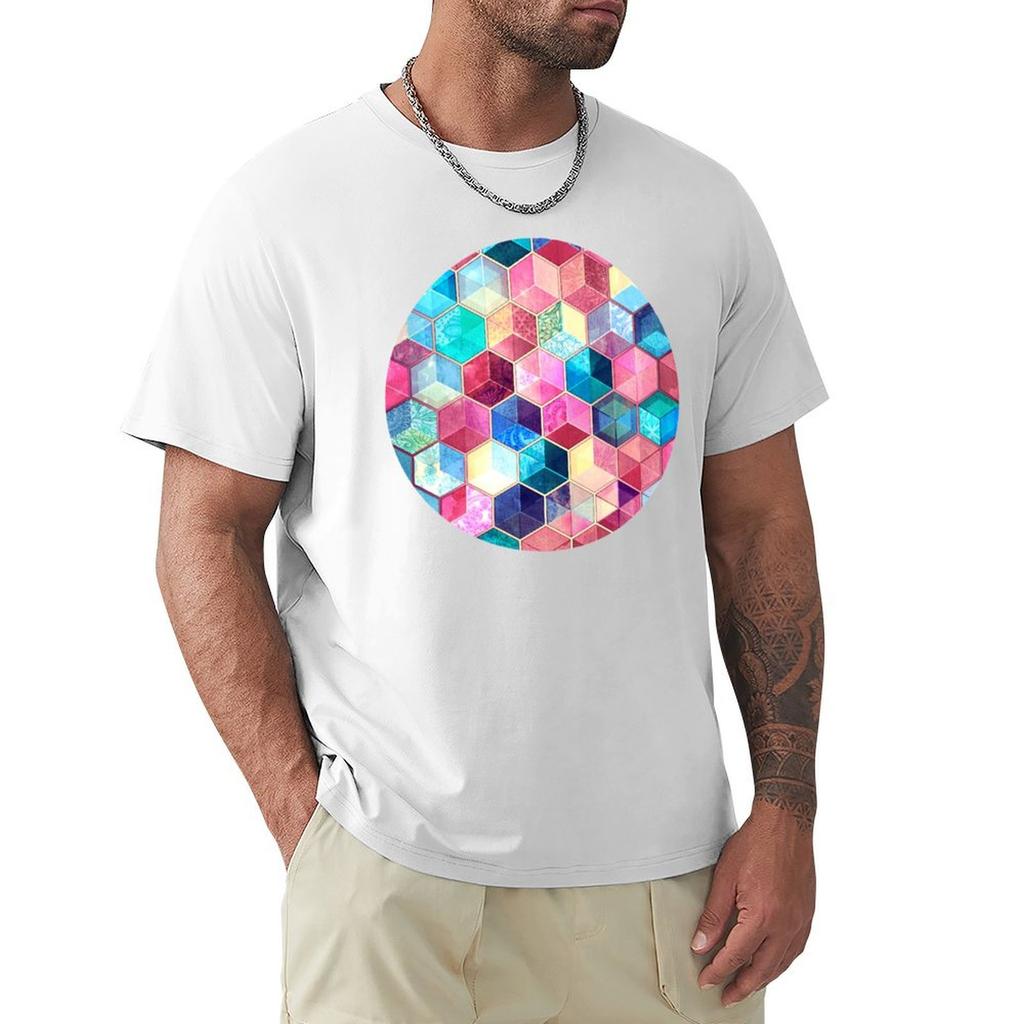 Topaz Ruby Crystal Honeycomb Cubes Tshirt Cool Dry Performance Tshirt