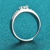European and American domineering personality one-carat mozzarella diamond big men's ring, fashionable and atmospheric men's business ring ringjewelry