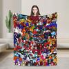 Cartoon T-Transformers Autobots Blankets Anime Super Soft Fluffy Plush Bedding Throws For Couch Bed Flannel Bedspread Bed Cover