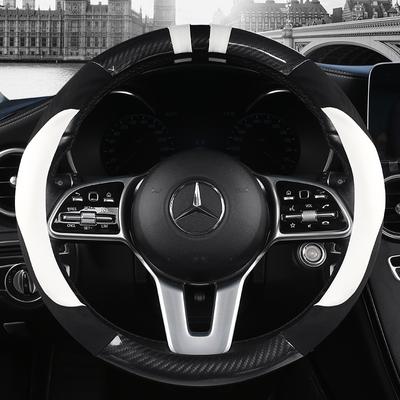 Husa de volan din piele din fibra de carbon pentru modelele Mercedes Ben AMG 38cm AC CLA E GLA GLC GLE SB CLS Class