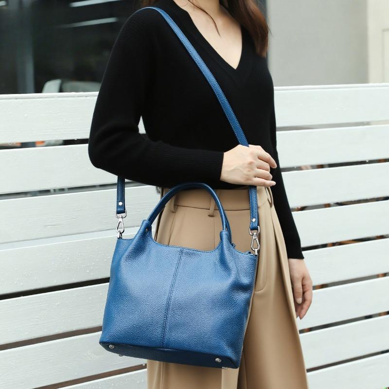 Large-capacity Single-shoulder Bag, Fashionable and Versatile Genuine Leather Tote Bag, Multi-pocket Handbag, Crossbody Bag