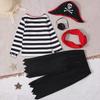 Boy Pirate Costume Cosplay Kids Pirate Accessories Cute Pretend Play Costumes Children Dress up for Halloween Role Play