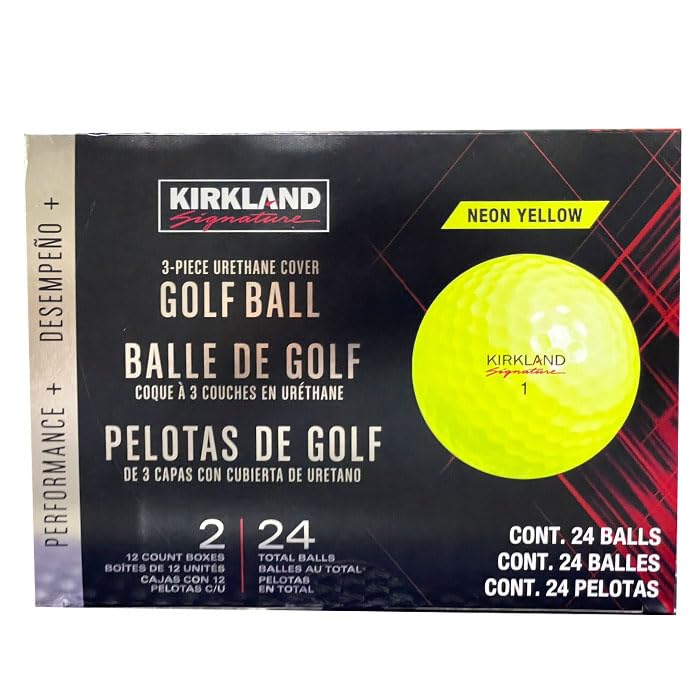 Kirkland Signature Golfbälle Version 24 Bälle Costco 3-Piece 2.0 Gelb,