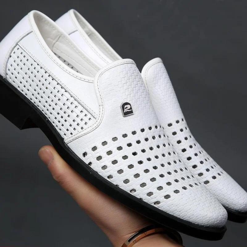 Mode Neue Herren Lederschuhe Sommer Herren Loafer Weiche Sohlen Männliche Freizeitschuhe Slipper Oxford Schuhe Business Zapatos De Hombre