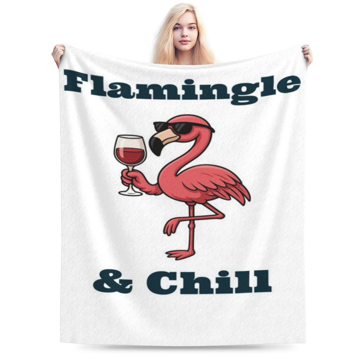 Flamingle And Chill Custom Soft Party An UltraSoft Micro Fleece Blanket 75x100cm 30x40in