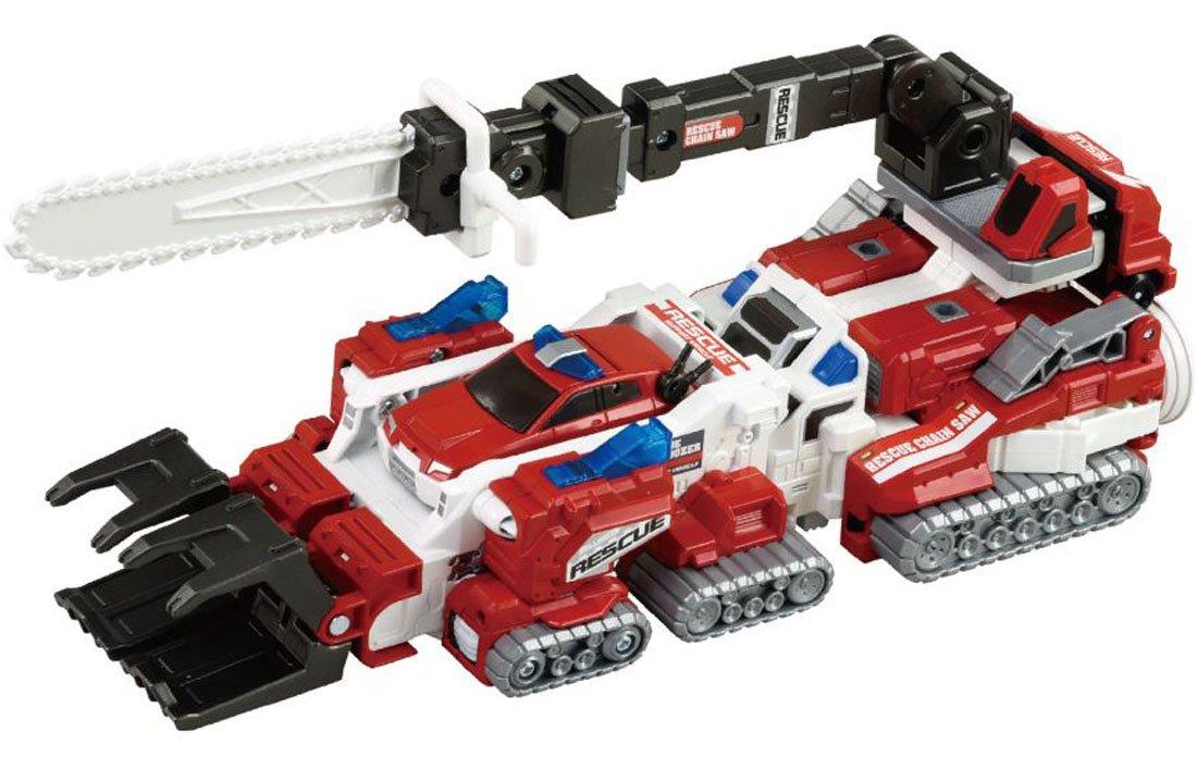 

Tomica Hyper Rescue Drive Head Support Vehicle Rescue Bulldozer Rescue Chainsaw Docking Mode Set &
