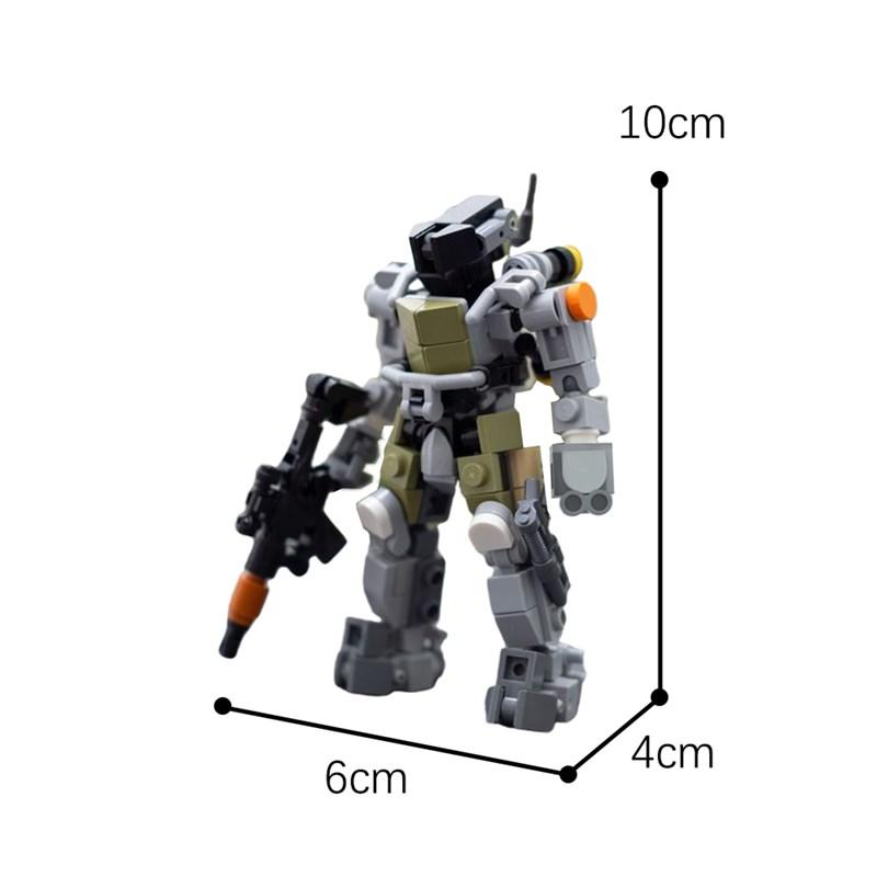 Buildmoc Creative Female Robot Mobile Suit Girl Mecha Armor Mech Model Building Blocks Bricks Toys for Children Kids Gifts