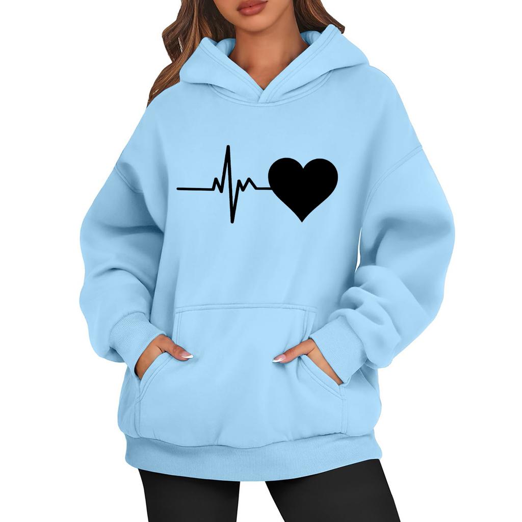 Womens Hoodies Oversized Sweatshirts Long Sleeve Casual Pullover Hooded Sweatshirt Tops