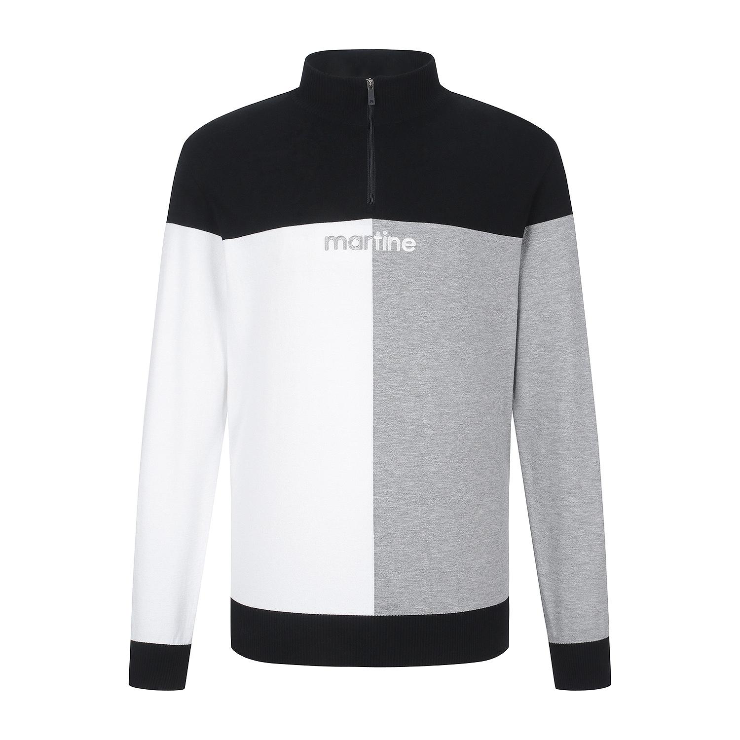 Martin Golf Half&Half Half Zip-Up Sweater_Black (Men) Black/1