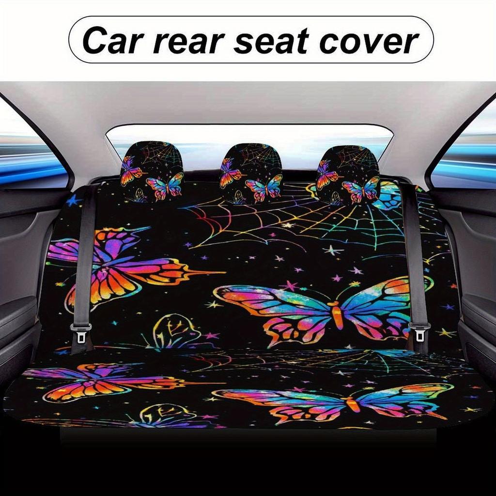 Butterfly For Galaxy Designed Car Seat Covers Set For Most Cars, Trendy Personalized Novelty Decorative Car Seat Protector Cover