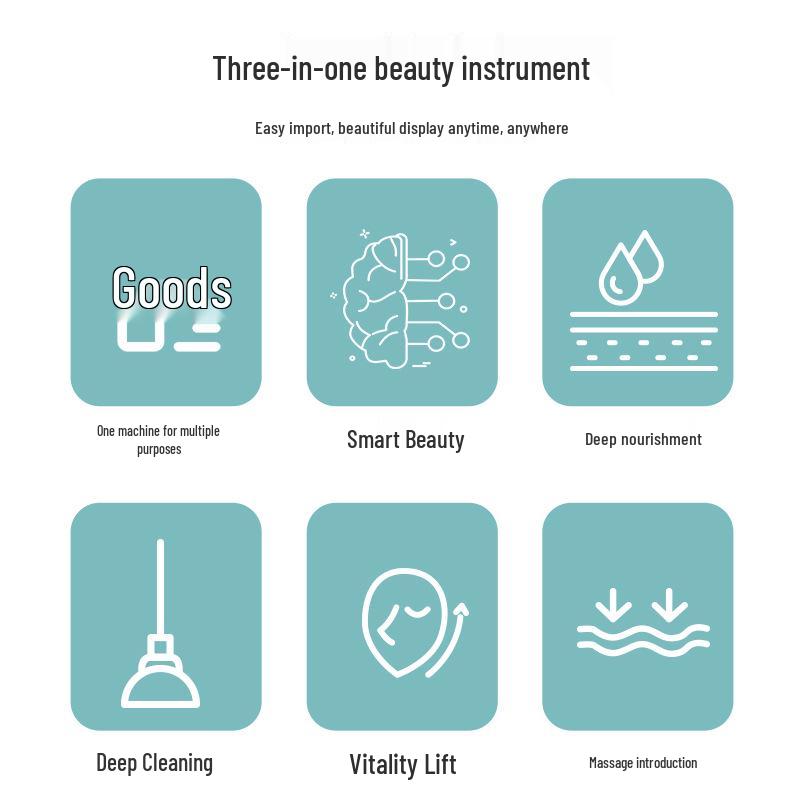 Portable Electric Facial Cleanser & Massager - Lift & Firm with Vibrating Ion Technology