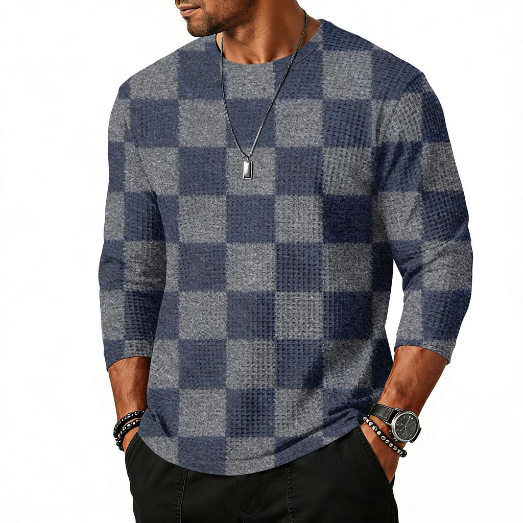 Men's Raglan Sleeve Three,quarter Sleeve Top