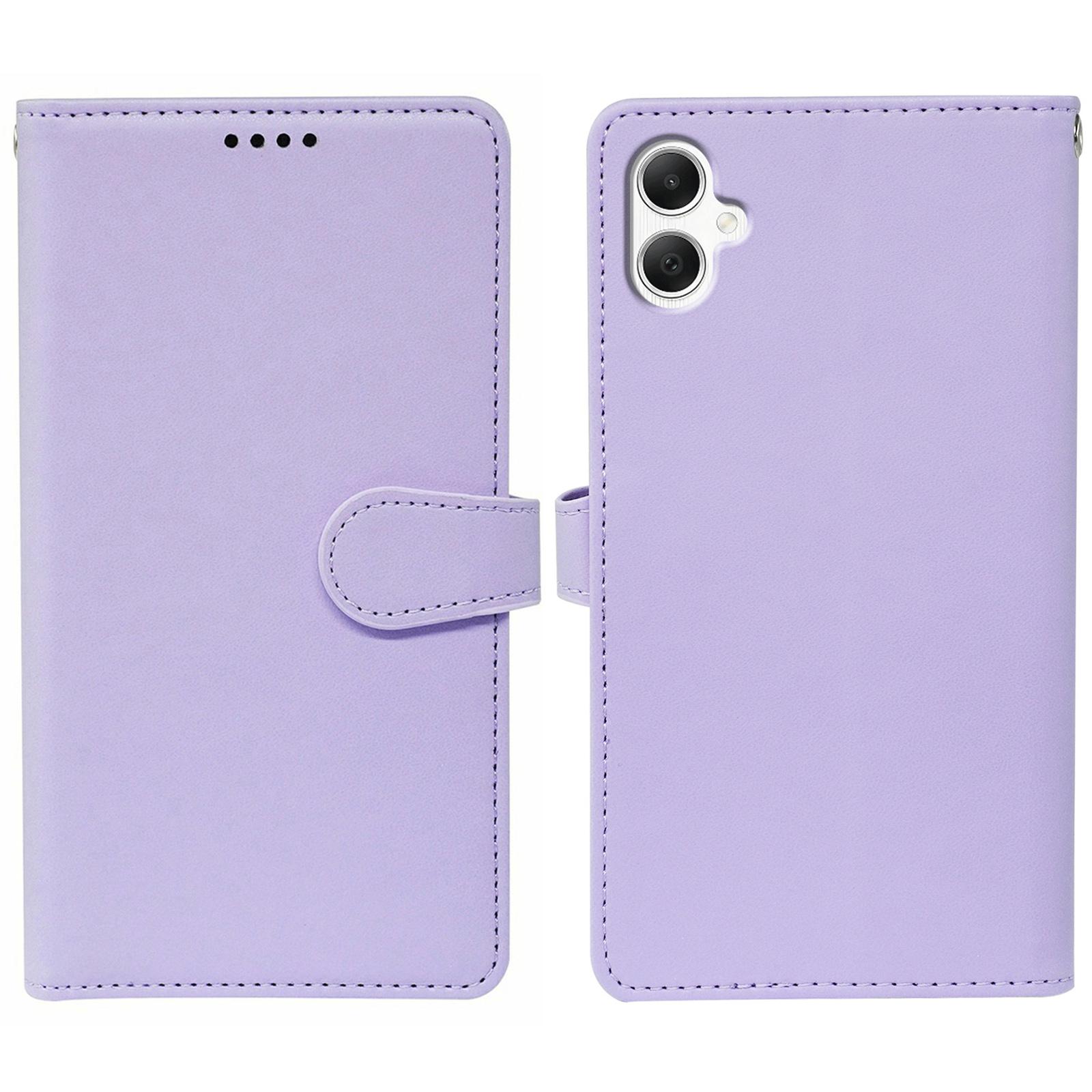 

For Samsung Galaxy A06 4G Case with 9 Card Slots PU Leather Stand Phone Cover Purple