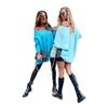 New Loose Batwing Sweater Candy Color V-Neck Off-Shoulder Knit Pullover Casual Women's Sweater