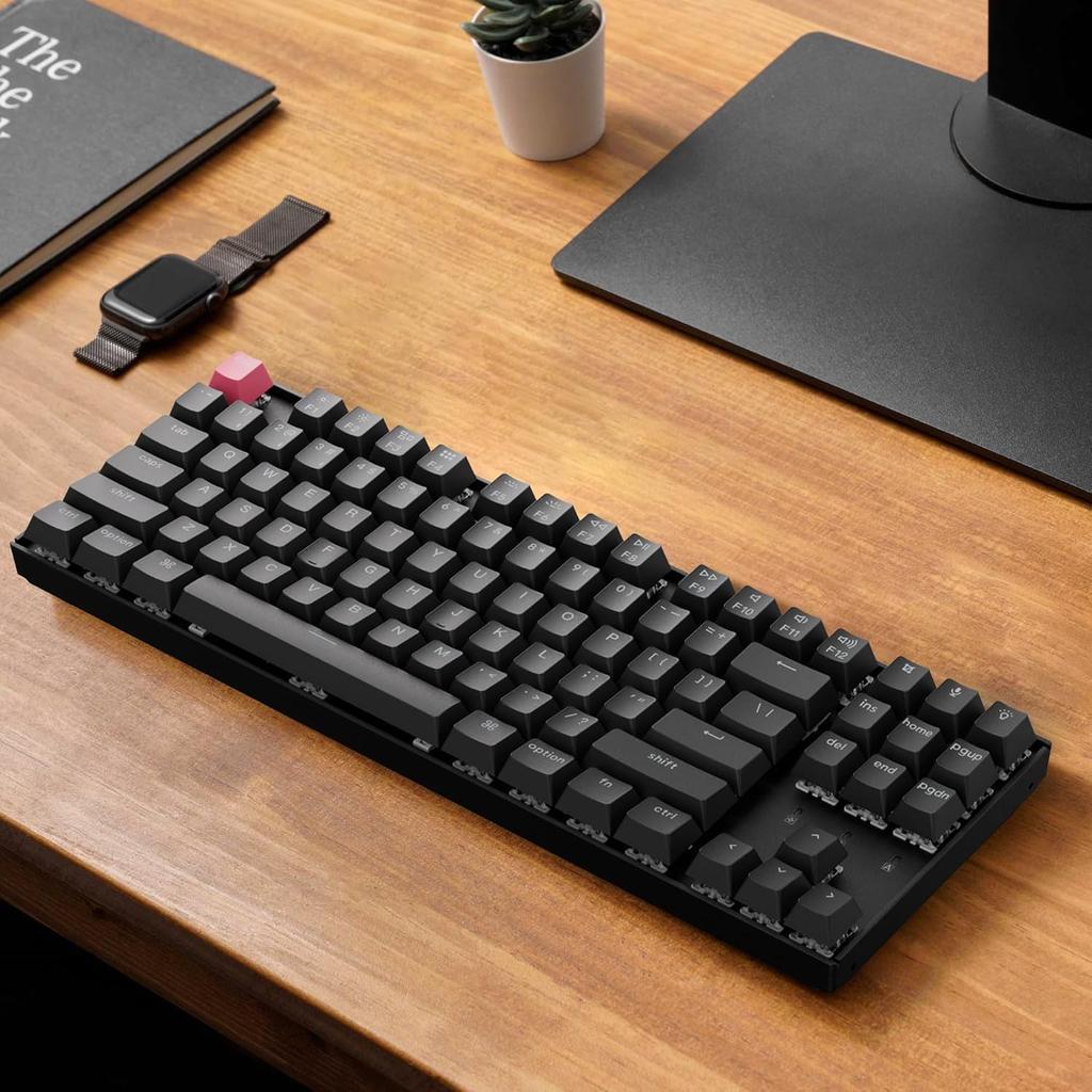 K8 Version 2 QMK Wireless Custom Mechanical Bluetooth Wired LED Windows Compatible Super Mechanical Red [Keychron Keyboard, TKL, 5.2, Compatible/QMK