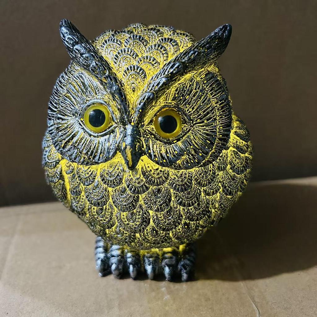 Cute Owl Resin Ornaments: Handmade Garden & Home Decor