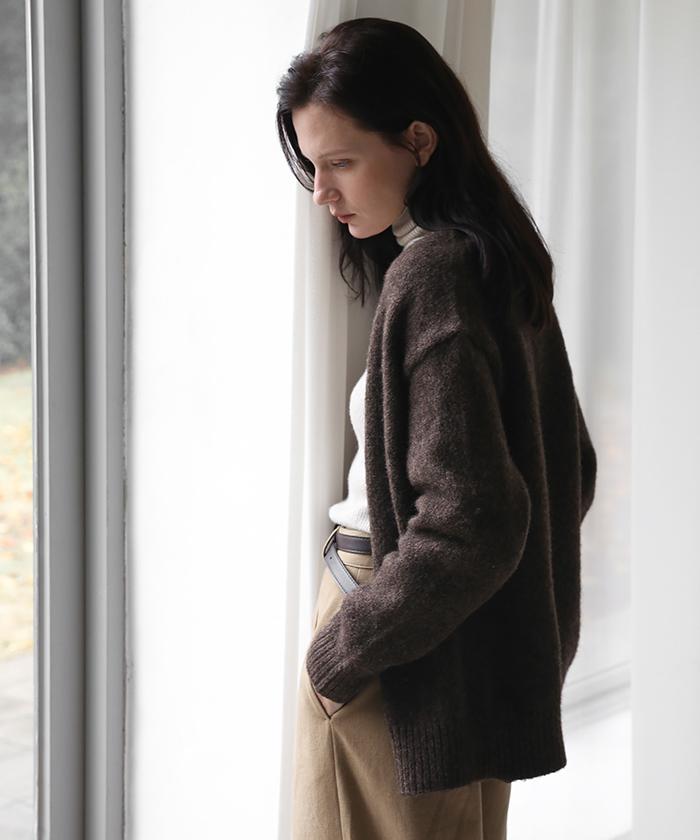 Vertneuf Mohair Wrap Cardigan_Brown