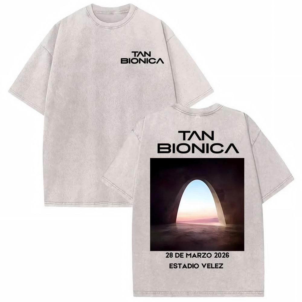 Rock Band Tan Bionica Chano  Graphic T Shirt Men Women Harajuku Streetwear Tshirt  Cotton Oversized Vintage Washed Tshirt