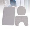Conjunto de 3 Tapetes de Banheiro Forma U Tapete para Vaso Sanitário Tampa de Vaso Sanitário Tapete de Banho Absorvente de Água Antiderrapante Tapetes de Banho para Treinamento de Penico Crianças Adulto