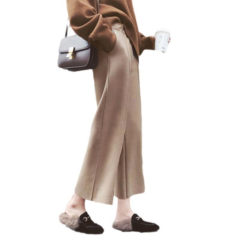 Thickened Warm Autumn and Winter New High Waist Drape Nine Points Loose Drape Straight Casual Trousers