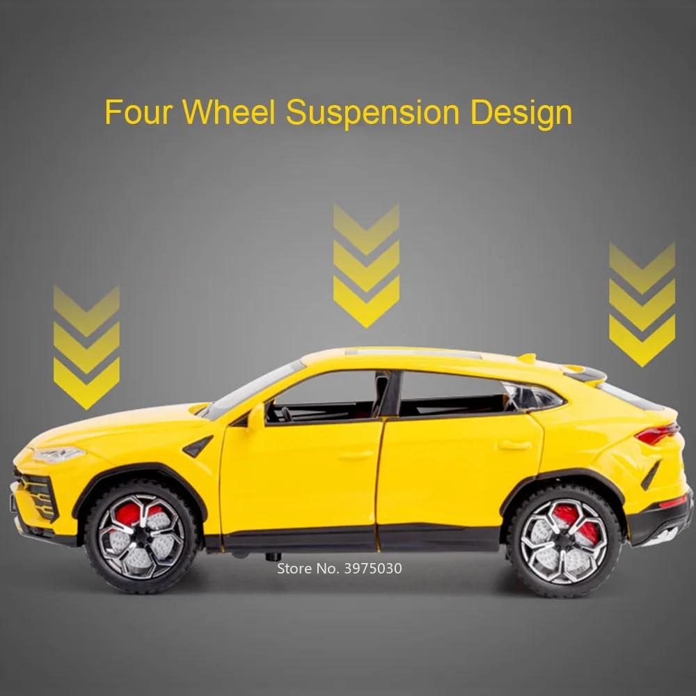 1:24 Lambor URUS Sian FKP37 Alloy Sports Cars Toys Models Diecasts Off-Road Vehicles Sound Light Miniature Model Car Kids Gifts