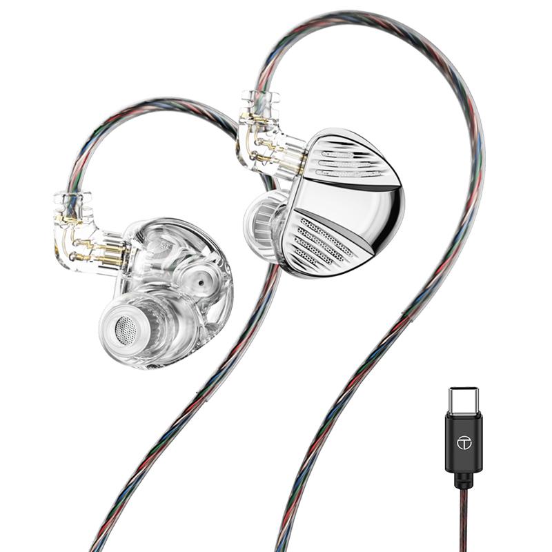 TRN V10 PRO Earphones  2BA+2DD Dual Dynamic Driver and Dual Balanced Armature Hybrid In-Ear Monitors Headphones