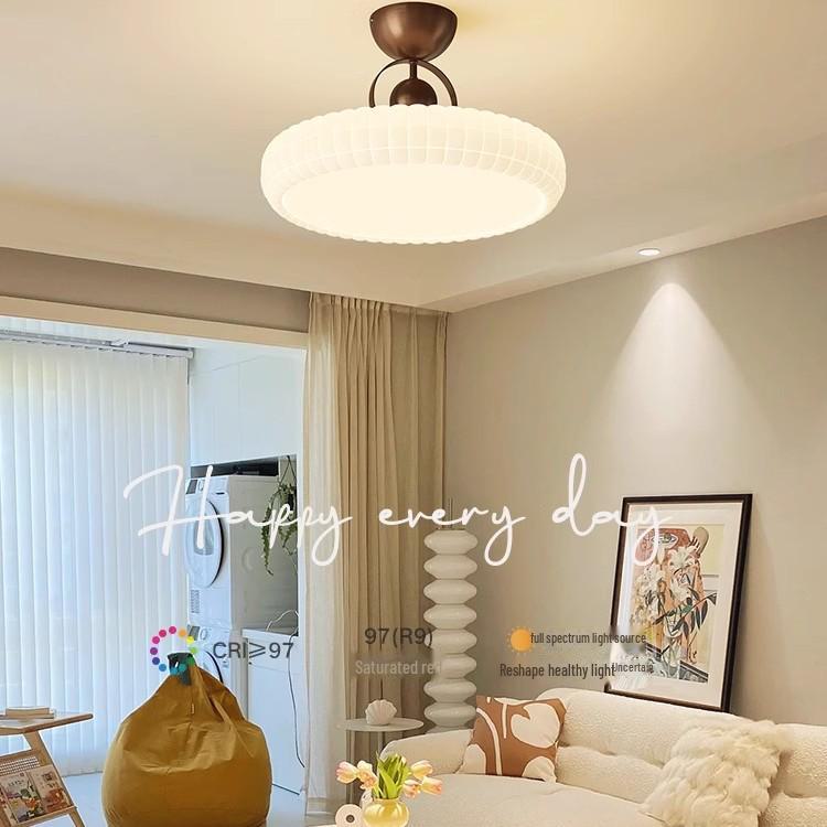 Vintage Cream French Ceiling Lamp 2025 – Full Spectrum Eye Protection for Bedrooms & Studies