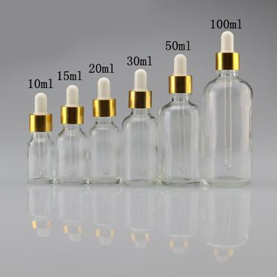 Mini 5 ml-100 ml transparente Glas-Reagenzflüssigkeitspipette, leere Kosmetikflasche