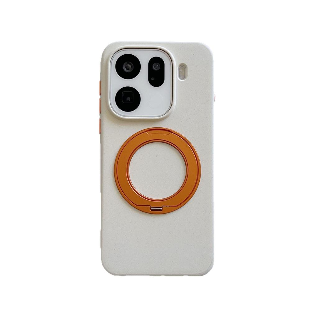 Applicable to OPPOFindX9ultra skin-sensitive rock sand mobile phone case X9Pro magnetic suction rotating bracket contrasting color protective cover
