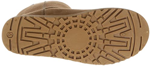 Okamoto Waterproof Mouton Rain Boots In Camel